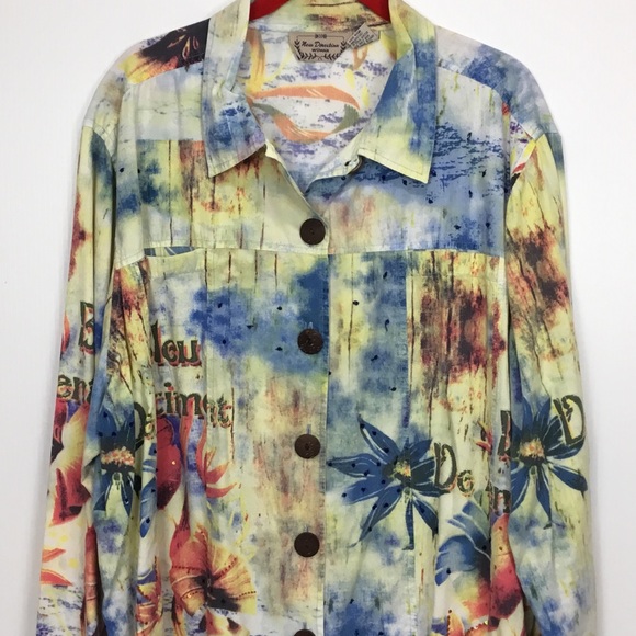New Direction Woman Colorful Jacket/ Top Size 4X - Picture 4 of 9